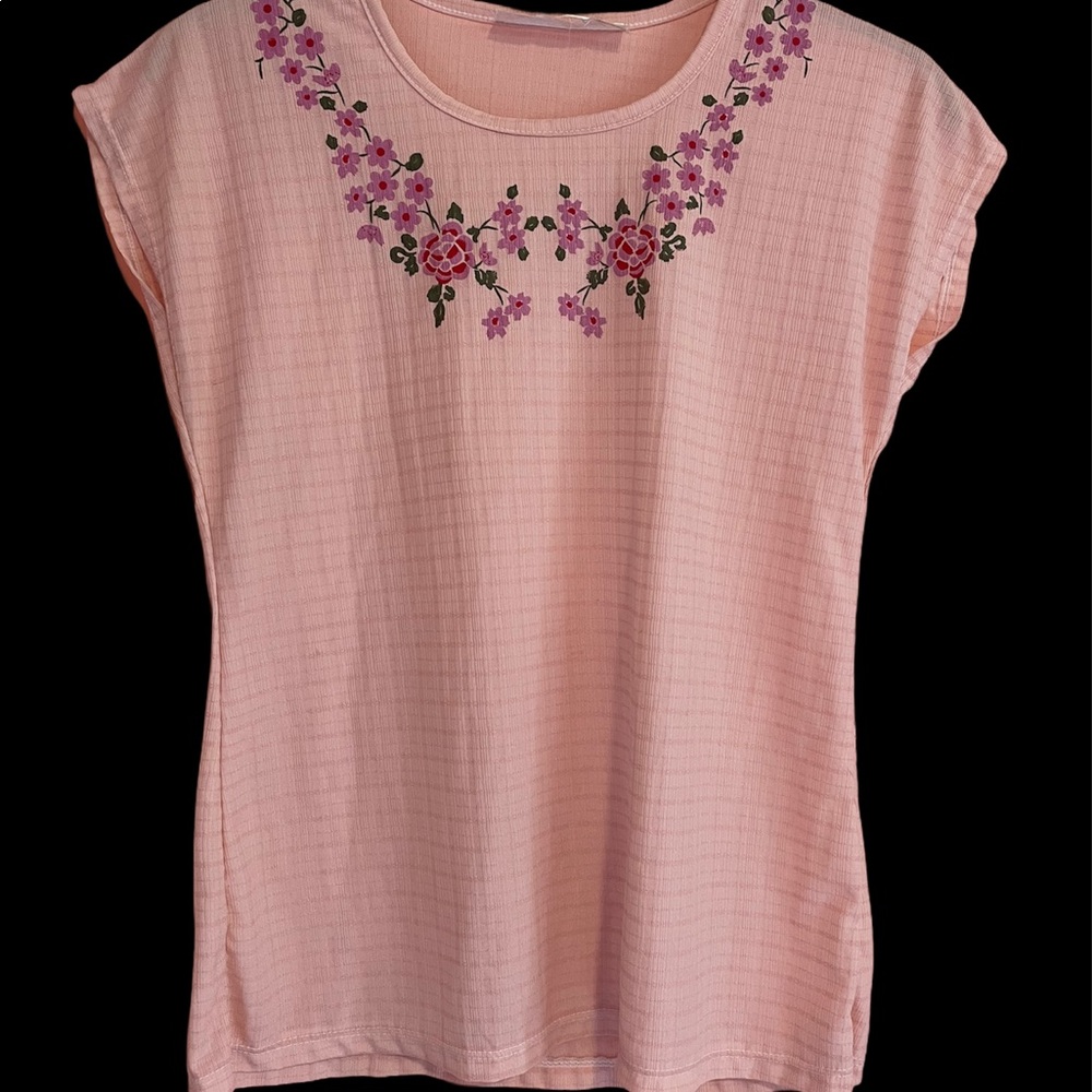 Embroidered Blouse Made in Mexico Pink Medium